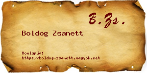 Boldog Zsanett névjegykártya